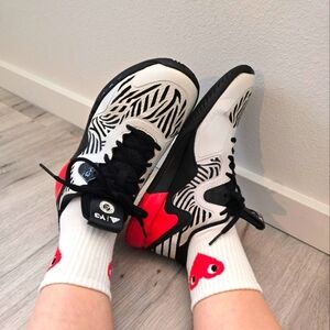 Y-3 | Adidas Adizero white black leather sporty streetwear sneakers | WMS 8